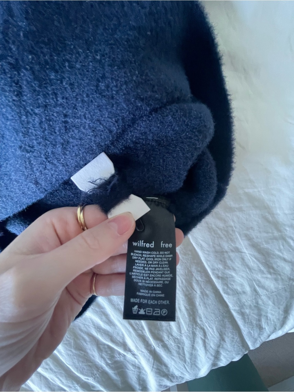Aritzia Hush Knit Sweater in Navy - Picture 8 of 9